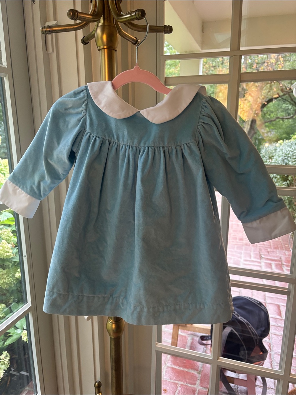 The Beaufort Bonnet Company Light Blue Dress with White Collar- so sweet !!!!!